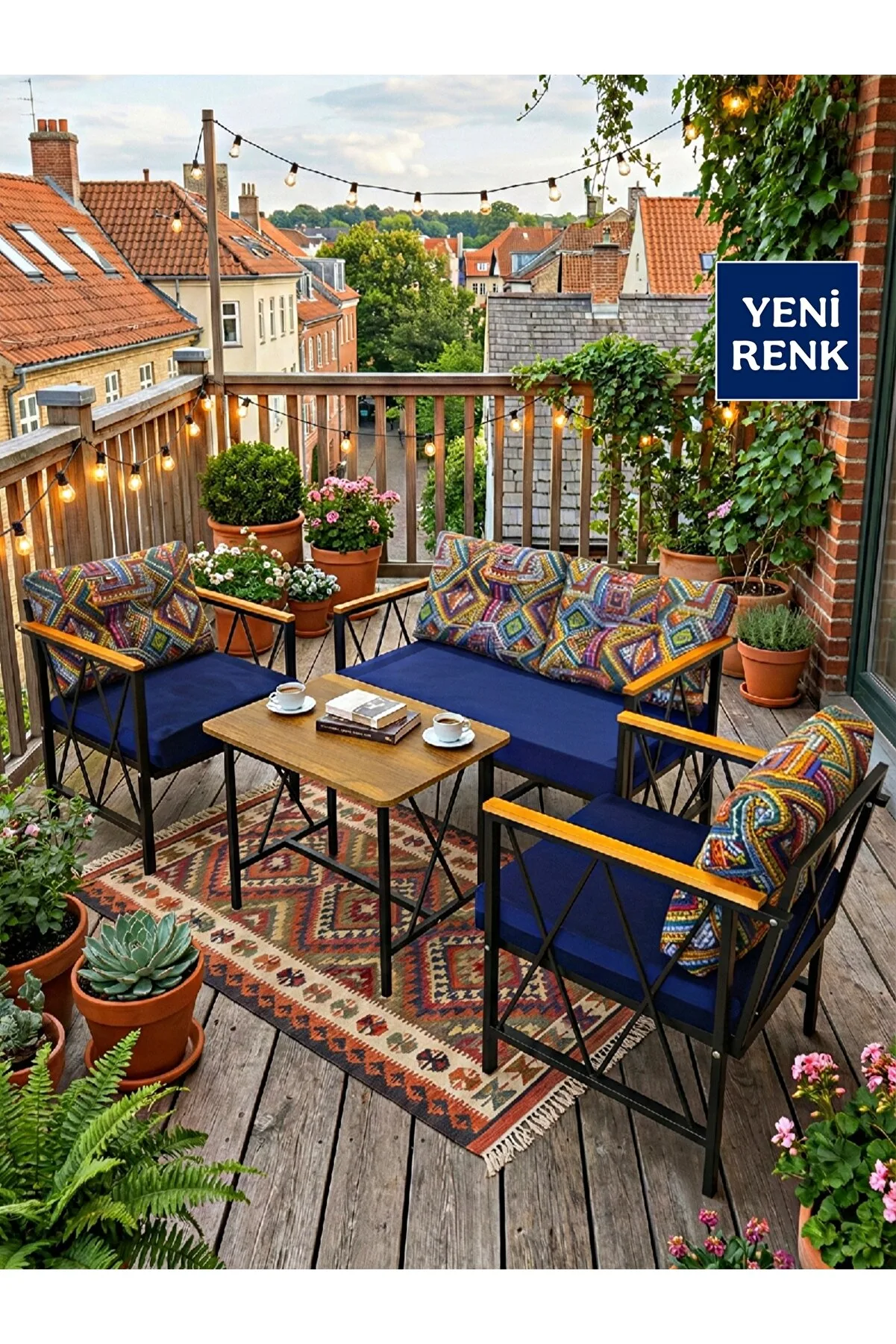 Bahçe, Balkon, Cafe Mobilyası 2+1+1, Masa Sandalye