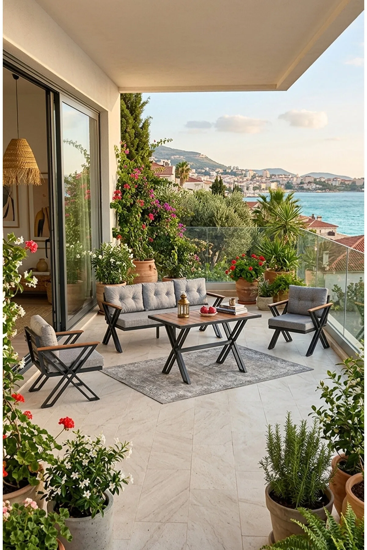 Bahçe Balkon Mobilyası 3+1+1, Masa Sandalye , Kanepe Koltuk Mobilyası