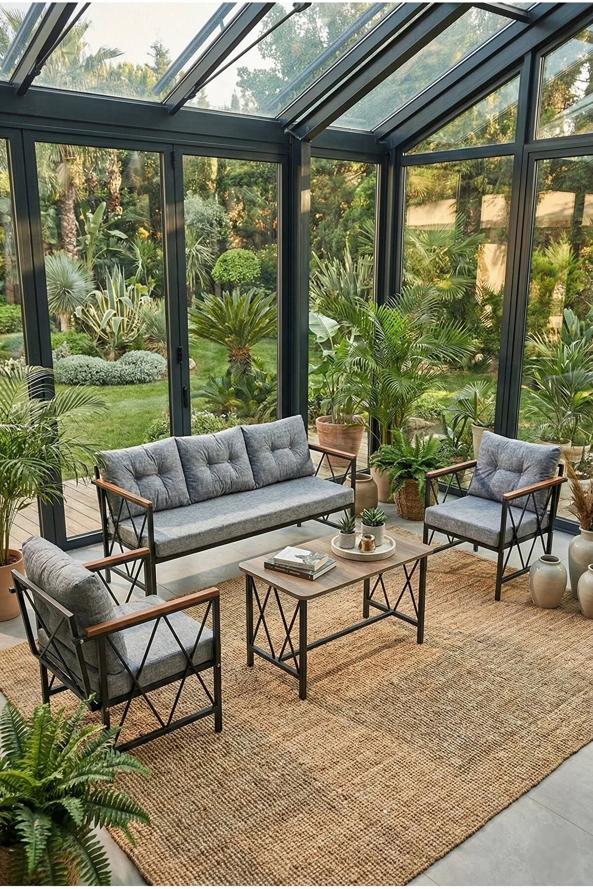 Balkon, Bahçe Mobilyası, Masa Sandalye, Kanepe Koltuk Mobilyası, 3 1 1 3
